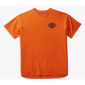 Harley-Davidson Men’s 3XL Bar & Shield Performance Tee Men's T-Shirt Orange